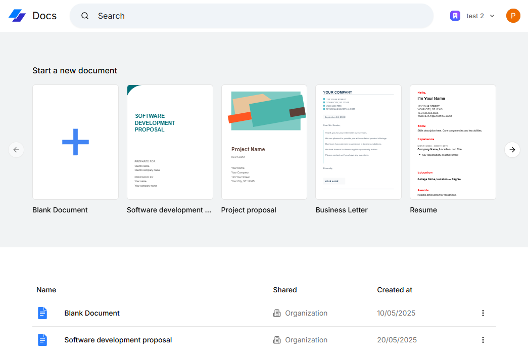 Google Docs Clone